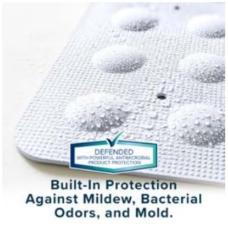 SlipX Solutions Square Natural Rubber Shower Stall Mat, 21” x 21”, Non Slip Safety, Built-in Product Protection, 140 Power Grip Suction Cups, Center Drain Hole, White - Image 5