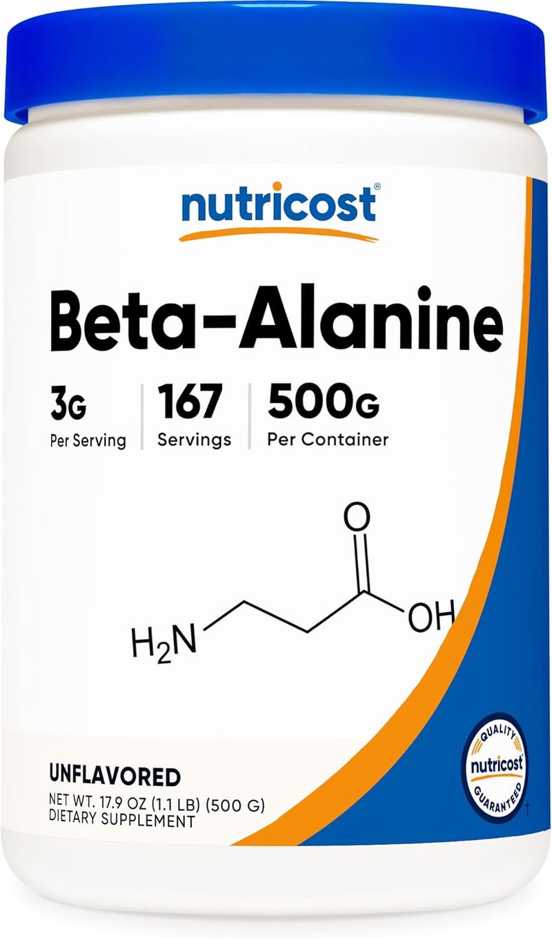 Nutricost Beta Alanine Powder 500 Grams 11lbs  Pure Beta Alanine Gluten Free  NonGMO - Image 1