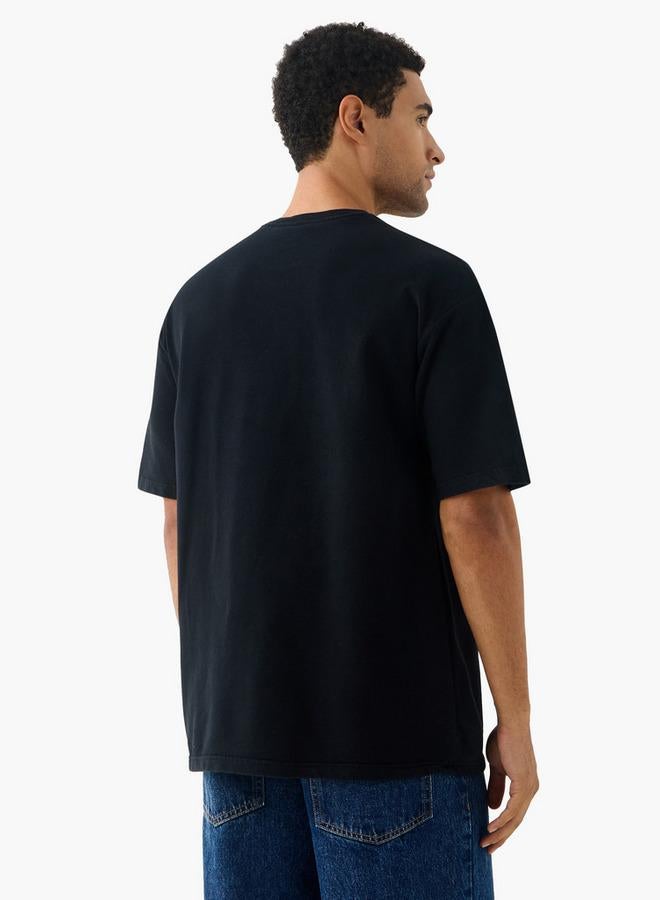 SP Characters Venom Print Crew Neck T-shirt with Short Sleeves - Image 3