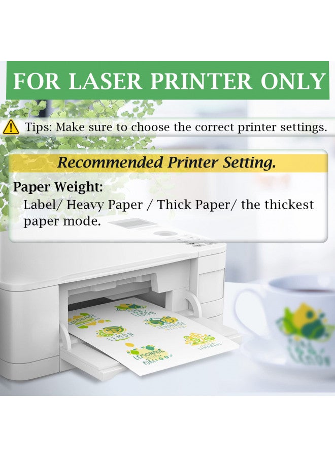 KOALA PAPER Koala Waterslide Decal Paper for Laser Printer - Clear Transparent - 25 Sheets Printable Water Slide Transfer Paper - 8.5x11 Inches - Image 4