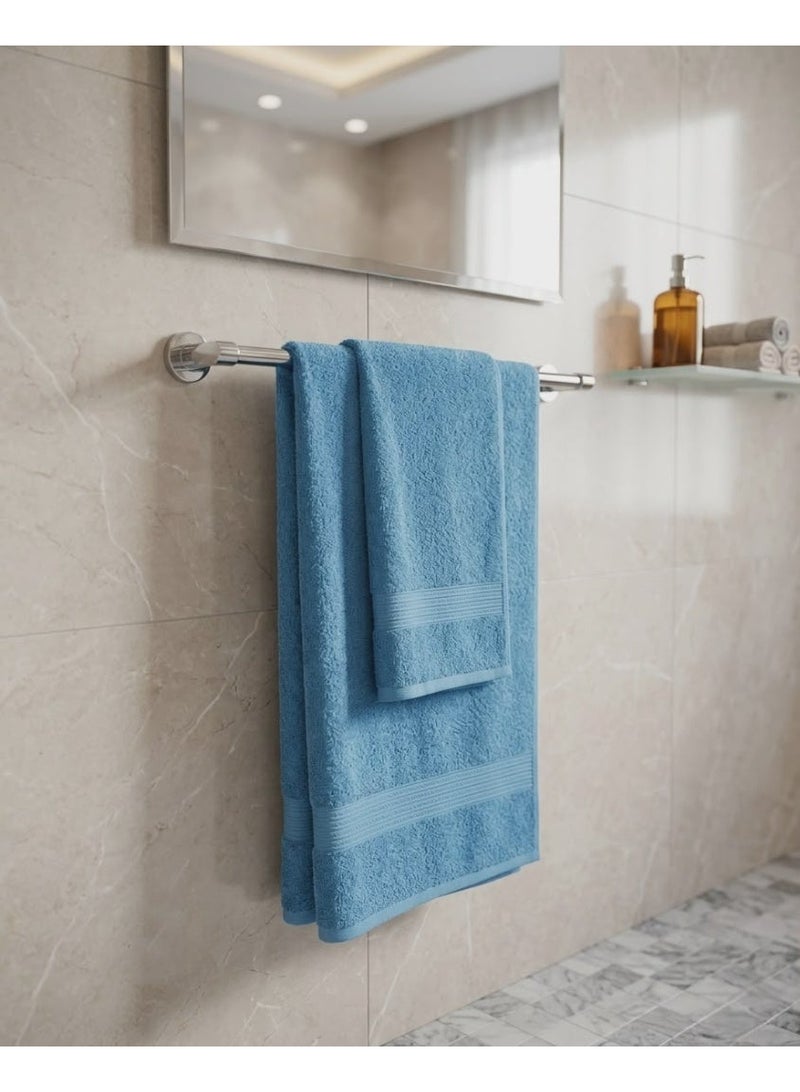 Luxury 100% Cotton Bath Towel (140 x 70 cm) – Ultra Soft, Highly Absorbent, and Quick-Dry – Professional Quality Large Towels for Bathroom, Spa, Gym, Swimming and Hotel(Blue) - Image 4