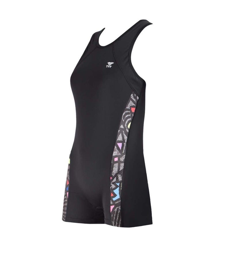 TYR Nylon Aerofit Women Legsuit, L/36 (Black-Black Multi) - Image 1