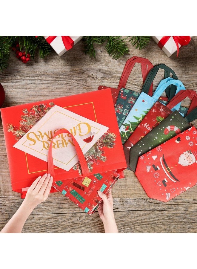 YANGTE YANGTE 20 Pack Christmas Gift Bags Assorted Sizes With Handle, Non-Woven Christmas Tote Bags for Gifts Wrapping (4 Extra Large, 8 Large, 8 Medium) - Image 5