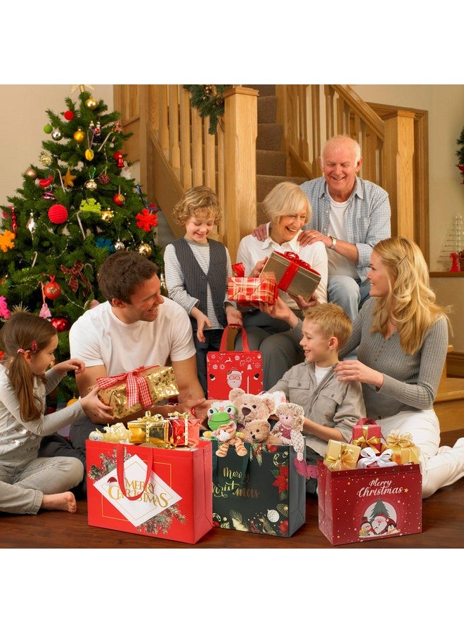 YANGTE YANGTE 20 Pack Christmas Gift Bags Assorted Sizes With Handle, Non-Woven Christmas Tote Bags for Gifts Wrapping (4 Extra Large, 8 Large, 8 Medium) - Image 4