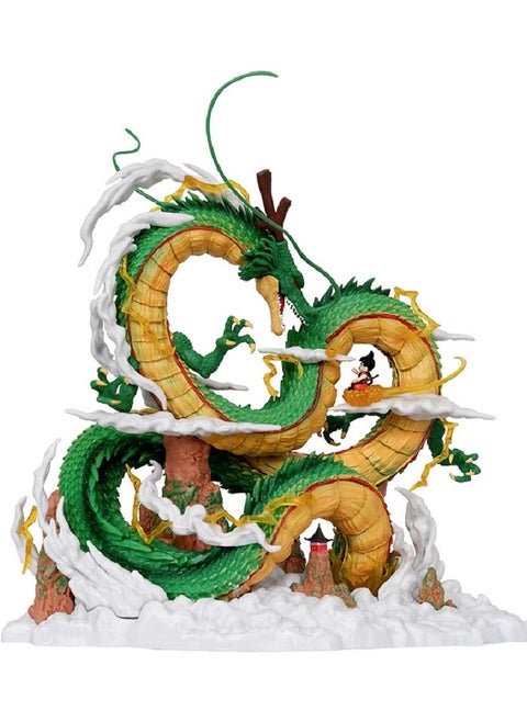 Dragon Ball Small-sized YOYO Shenlong and Little Goku Wish-making Dragon Statue Figure Model Ornament