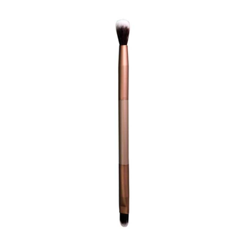 Professional Double-head Makeup Brush Eye Shadow Brush Foundation Powder Brushes with Metal Handle - Image 1
