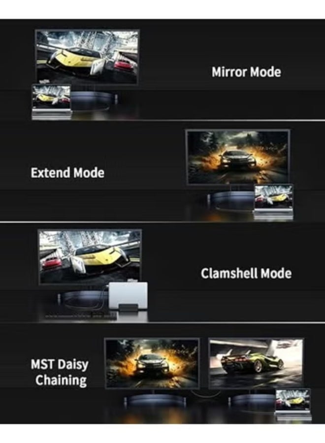 كيبل USB C إلى منفذ عرض DP 1.4 – عملي وسهل الاستخدام – مناسب للعرض بدقة عالية حتى 8K HDR بطول 6.6 قدم - Image 2