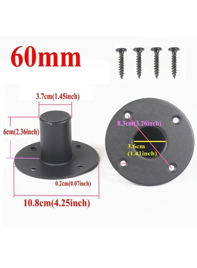 Heavy Duty Iron Speaker Mount Bracket 107mm x 80mm Adjustable Pole For Ceiling Cabinet - Image 4
