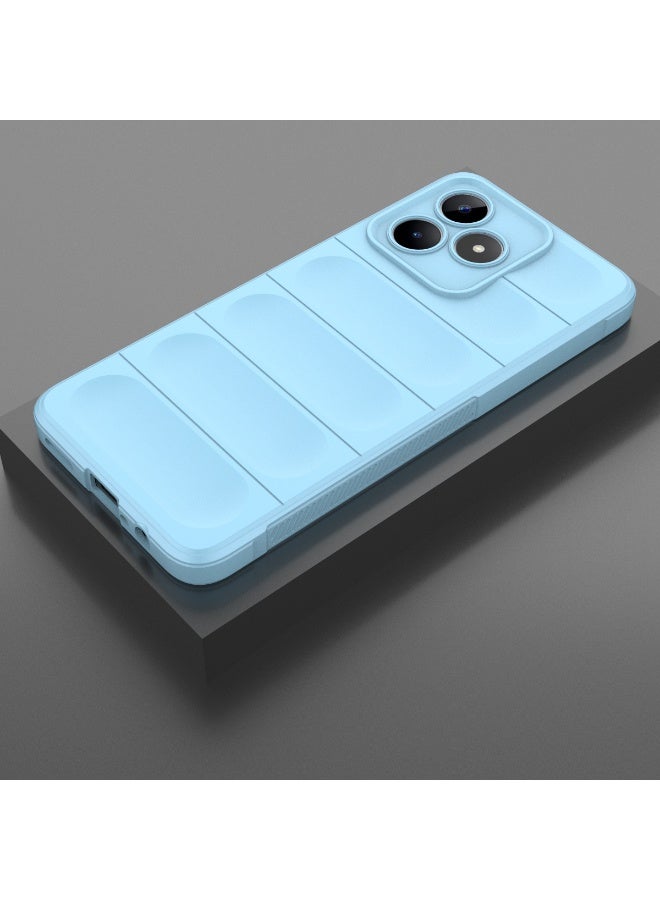 Phantom Shield Silicone Case with Anti-Scratch Soft Microfiber Lining, High Resilience Rubber Full Body Shockproof Cover Compatible with realme Note 50 (Light Blue) - Image 2