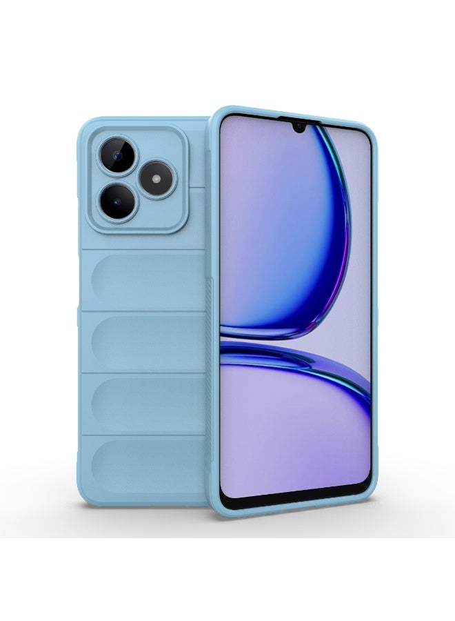 Phantom Shield Silicone Case with Anti-Scratch Soft Microfiber Lining, High Resilience Rubber Full Body Shockproof Cover Compatible with realme Note 50 (Light Blue) - Image 1