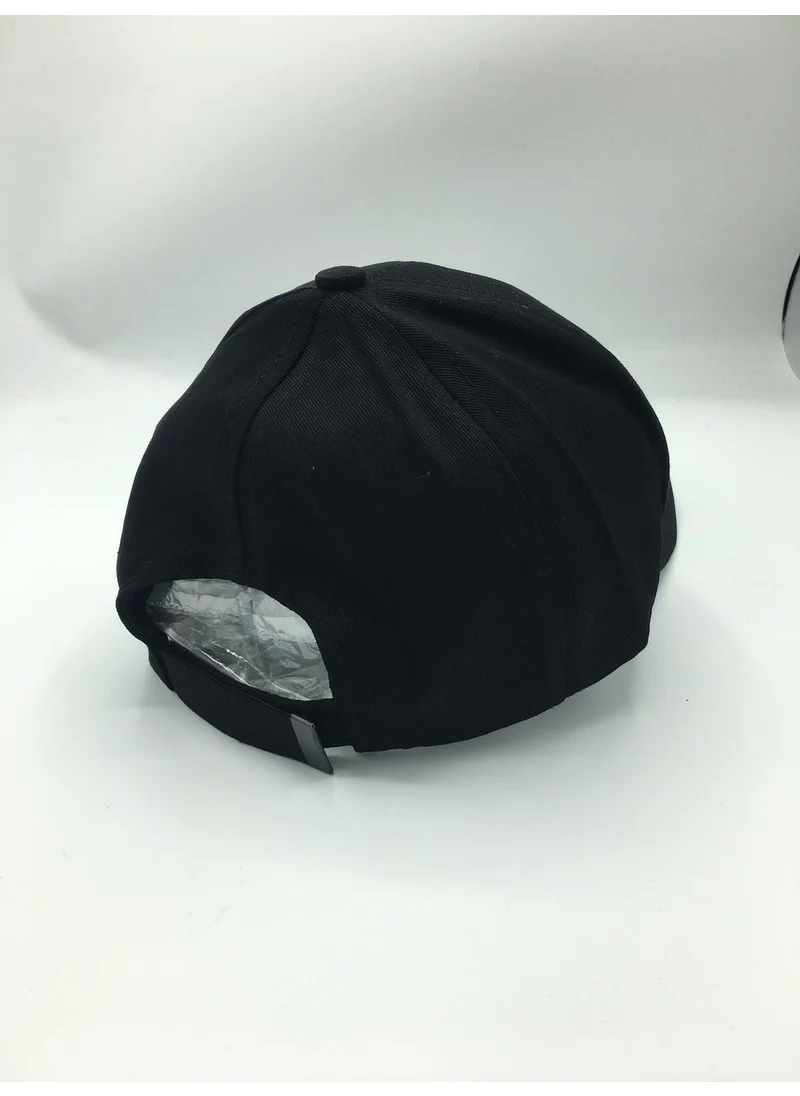 Gonca Şapka Rosebud Hat Hat Embroidered Adjustable Black