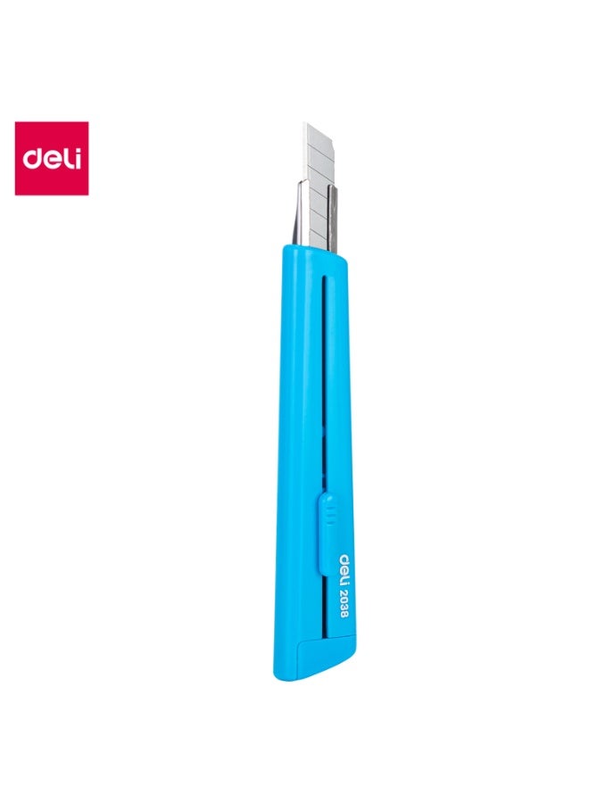 ديلي قطاعة متعددة الاستخدام بشفرة قابلة للكسر 13 قطعة مع شفرة فولاذ SK5 ومقبض بلاستيكي – أزرق - Image 1