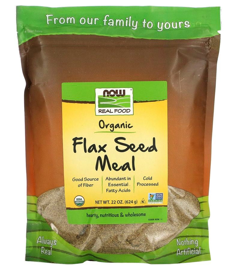 now Real Food Organic Flax Seed Meal 1.4 lbs (624 g)