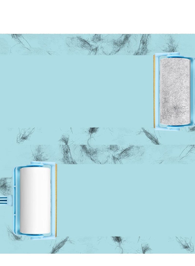 SYOSI Pet Hair Remover 2 in 1 Dog Cat Fur Remover Tool Portable Sticky Lint Roller Remove Dust of Furniture Clothing Floors Carpet Curtain Sofa Vehicles Couch Bedding  - Image 4