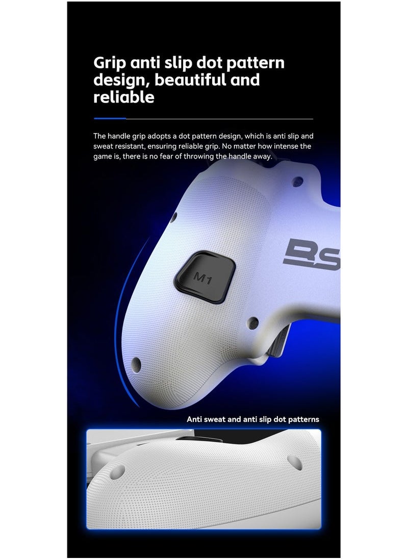ماركة غير محددة D10 Extendable Gaming Controller Delta for PS4, Android, iOS, Tablets, Switch, Xbox Streaming Controller (White)  - Image 3