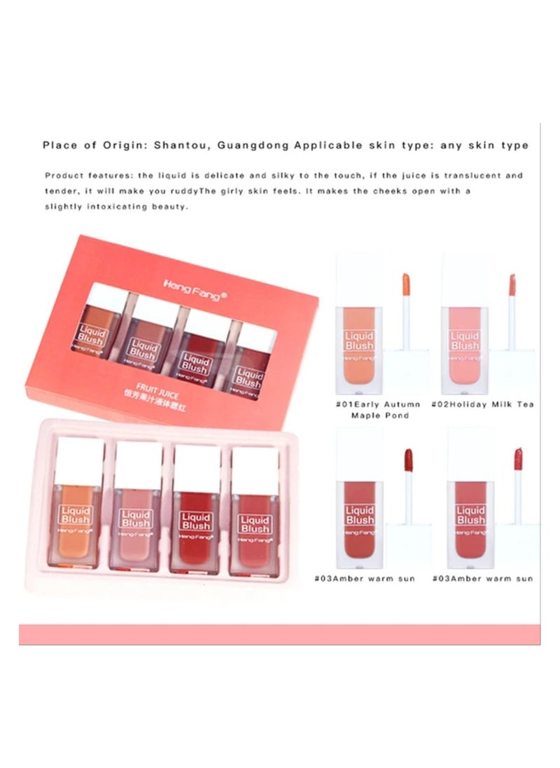 Heng Fang Radiant Glow: HengFang Liquid Blush Multicolor, Shade Game!04 - Elevate Your Beauty  - Image 2