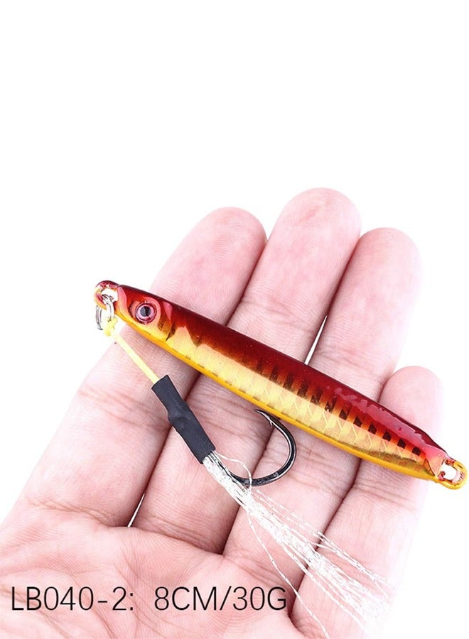 Generic 4 pieces of fishing lure, to lure fishing, stainless steel fishing hook, 3D eyes, length 8 cm and weight 30 grams  - Image 3