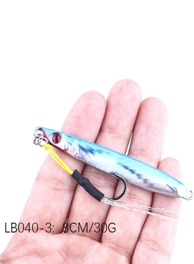 Generic 4 pieces of fishing lure, to lure fishing, stainless steel fishing hook, 3D eyes, length 8 cm and weight 30 grams  - Image 5