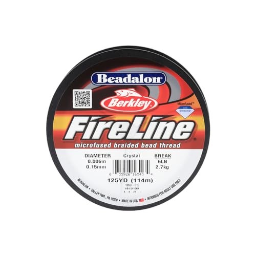 Beadalon FireLine Beading Thread by Berkley 0006 Break Strength 6 lb Crystal 125 yd - Image 3