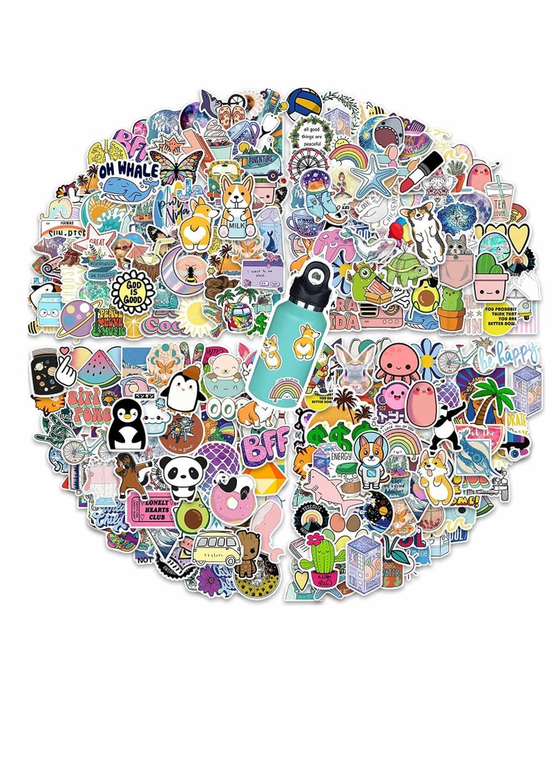 KASTWAVE Laptop Stickers, 200 PCS Stickers for Water Bottles, Cute Vinyl Waterproof Aesthetic Stickers, Cool Stickers for Car Skateboard Laptop Hard Hat Suitcase, Perfect Gifts for Kids, Teens - Image 1