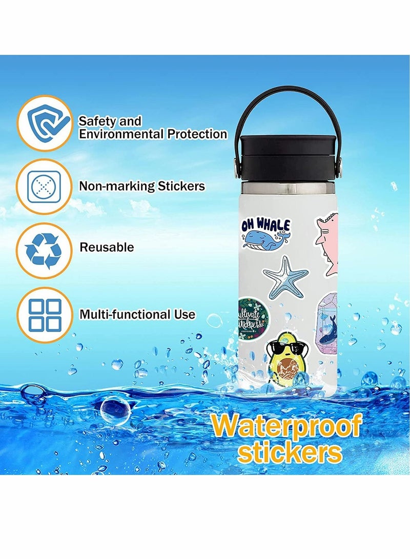 KASTWAVE Laptop Stickers, 200 PCS Stickers for Water Bottles, Cute Vinyl Waterproof Aesthetic Stickers, Cool Stickers for Car Skateboard Laptop Hard Hat Suitcase, Perfect Gifts for Kids, Teens - Image 3