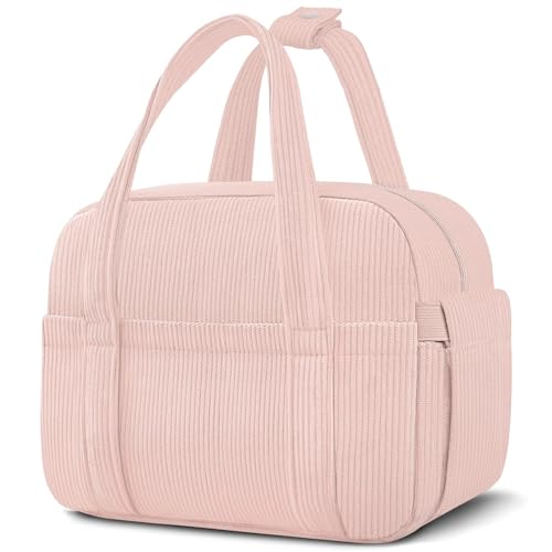 KUBYA Corduroy Lunch Box Lunch Bag for Women Men Cute Strawberry Small Insulated Reusable Work Leakproof Simple Lunch Boxes Tote Bag Adults Cooler Bag - Image 1
