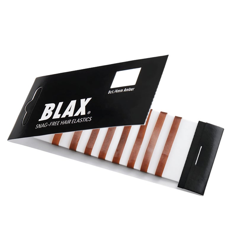 Blax Brown Hair Elastics  SnagFree Seamless Hair Ties NoDamage Hair Rubber Bands 4mm 8 Count
