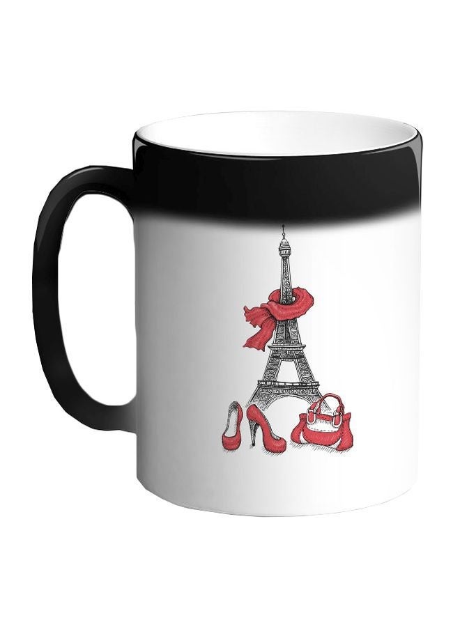 RYN Shopping In Paris Printed Colour Changing Coffee Mug Black 11ounce