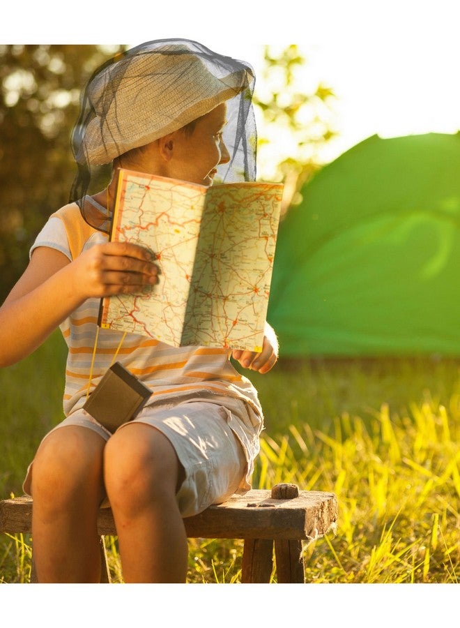 إي بوت غطاء رأس شبكي للوجه مكون من قطعتين لمحبي الأماكن الخارجية يحمي من شبكة الذباب والبعوض والذباب الأخرى (الحجم العادي، رمادي) - Image 3