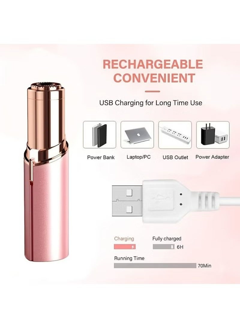 Flawlbss Painless Facial Hair Remover for Women，Painless Hair Removal Device，Rechargeable Facial Hair Removal, for Upper Lip, Chin, Eyebrow, Neck, Leg - Image 3