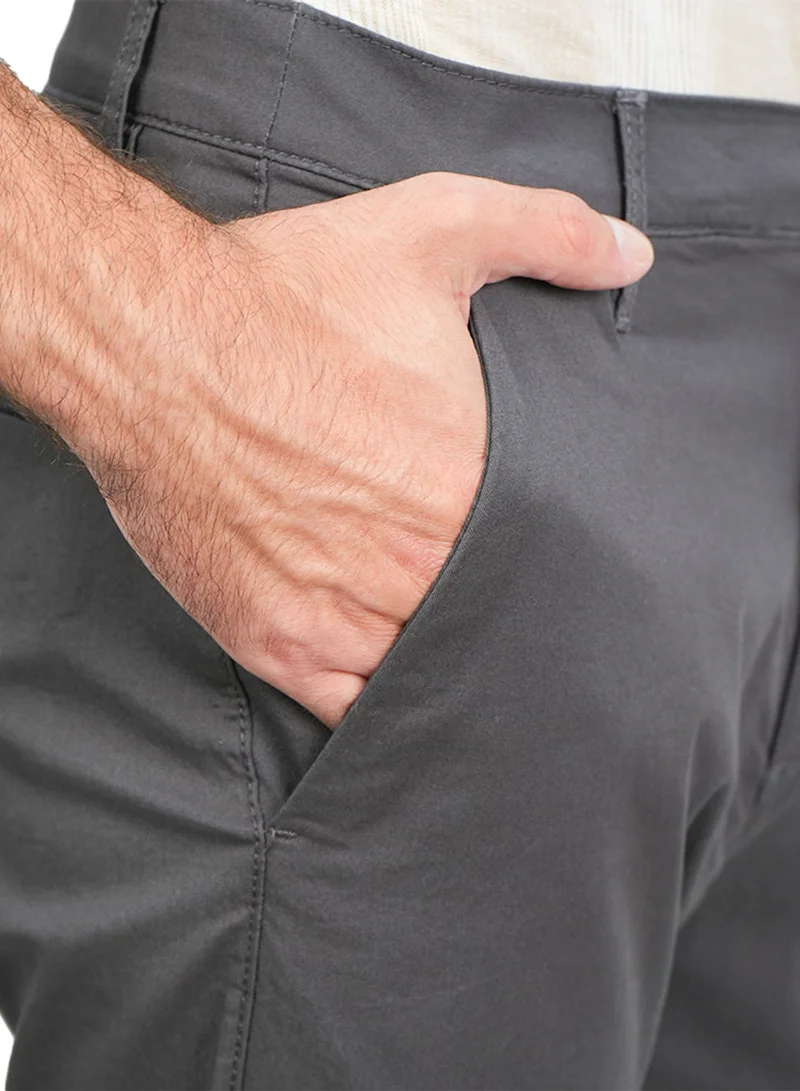 GIORDANO  Men’s Slim Tapered Stretch Twill Khakis with Elastic Waist for Men | Best Price UAE