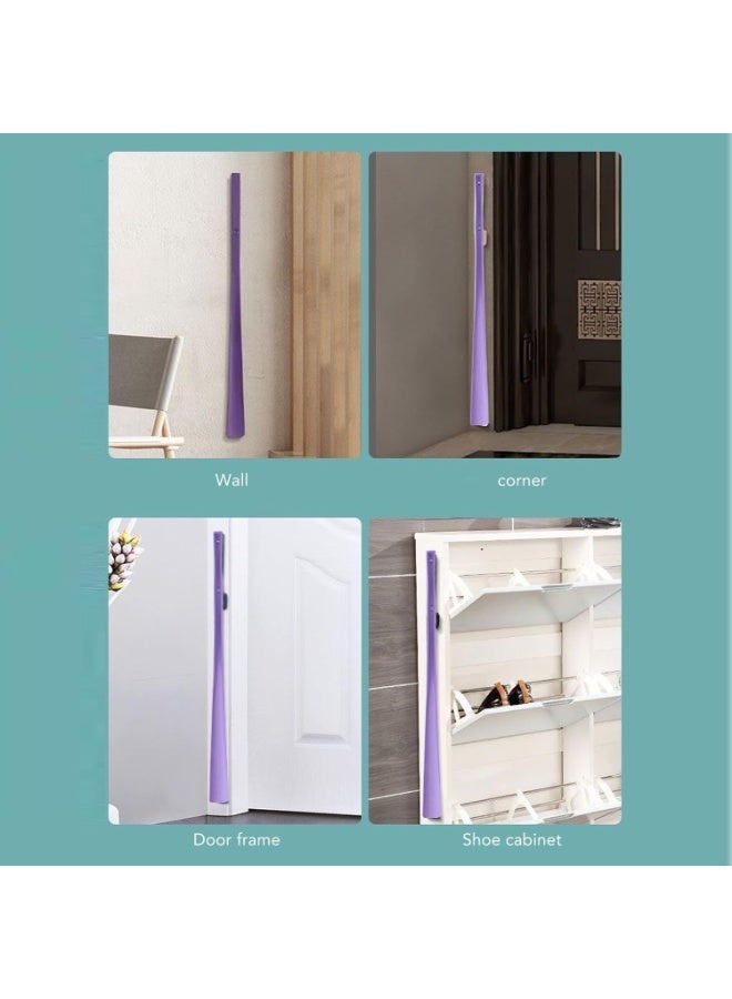 أدوات مساعدة على ارتداء الأحذية بمقبض طويل، أداة مساعدة على ارتداء الأحذية مانعة للانزلاق ومريحة للاستخدام المنزلي لكبار السن - بنفسجي - Image 2