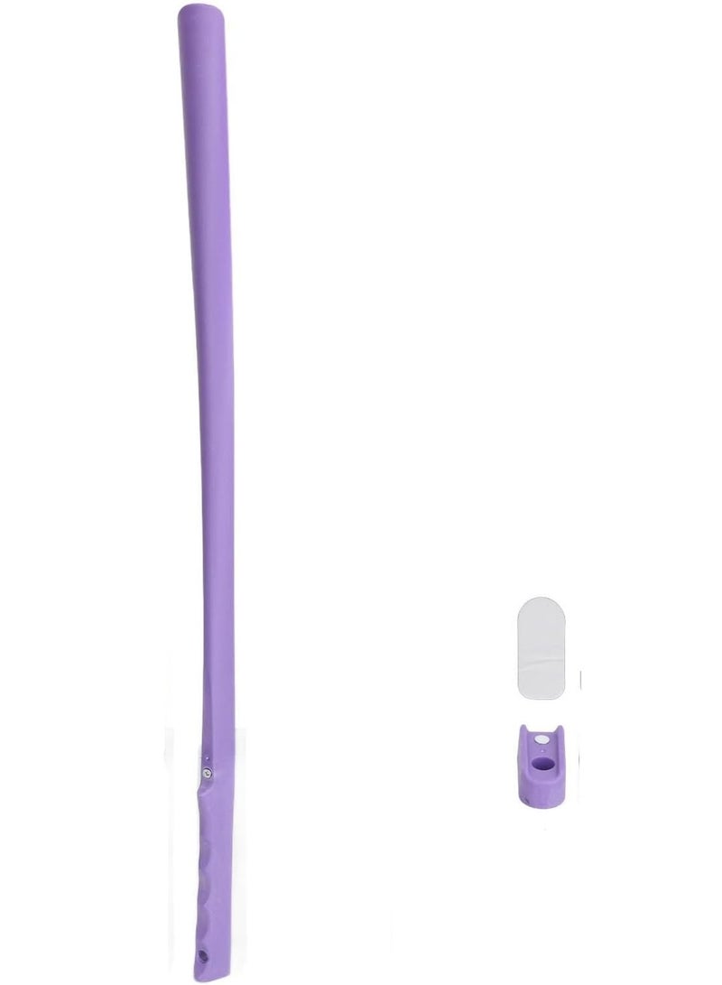 أدوات مساعدة على ارتداء الأحذية بمقبض طويل، أداة مساعدة على ارتداء الأحذية مانعة للانزلاق ومريحة للاستخدام المنزلي لكبار السن - بنفسجي - Image 1