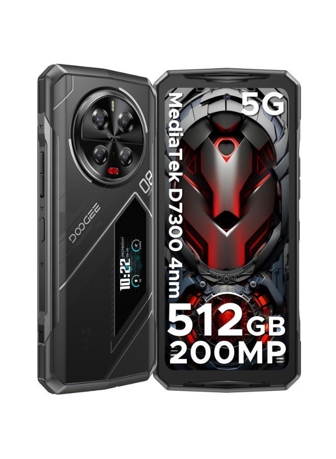 DOOGEE V40 Pro 5G Rugged Smartphone, 4nm D7300 CPU, 48GB  (16+32)RAM + 512GB ROM Android Mobile Phone, 6.78-inch FHD+ 120Hz Display, Rugged Cell Phone with 1.47-inch Rear Screen, 200MP AI Camera, NFC / WiFi 6 - Image 1