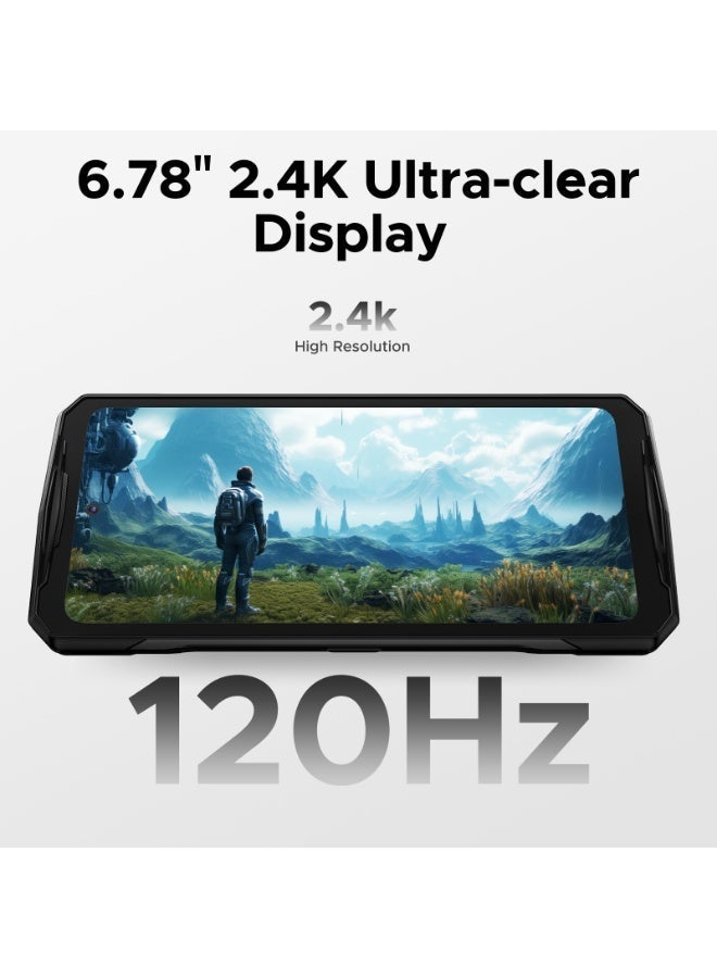 DOOGEE V40 Pro 5G Rugged Smartphone, 4nm D7300 CPU, 48GB  (16+32)RAM + 512GB ROM Android Mobile Phone, 6.78-inch FHD+ 120Hz Display, Rugged Cell Phone with 1.47-inch Rear Screen, 200MP AI Camera, NFC / WiFi 6 - Image 2