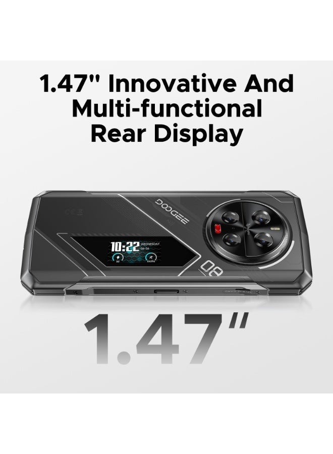 DOOGEE V40 Pro 5G Rugged Smartphone, 4nm D7300 CPU, 48GB  (16+32)RAM + 512GB ROM Android Mobile Phone, 6.78-inch FHD+ 120Hz Display, Rugged Cell Phone with 1.47-inch Rear Screen, 200MP AI Camera, NFC / WiFi 6 - Image 4