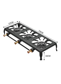 BLACKSTONE Cast Iron Heavy Duty Outdoor Burner Stove for Grilling Camping and Tailgating (TRIPLE BURNER)  - Image 2