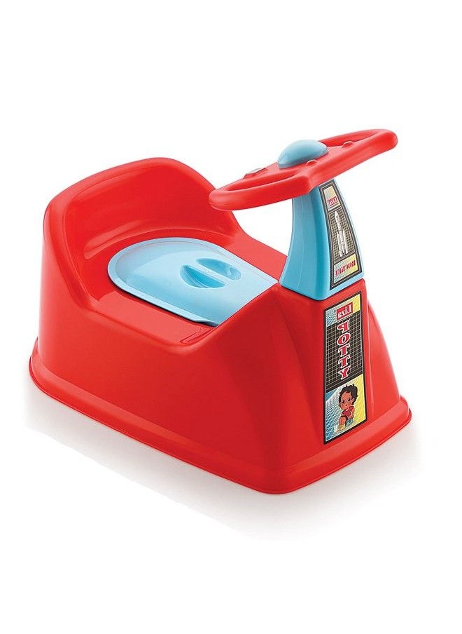Liza Rocket Style Baby Potty Training Seatfor Kidsinfant Potty Toilet Seat With Removable Tray & Closing Lid (6 36 Month) (Red)  - Image 1