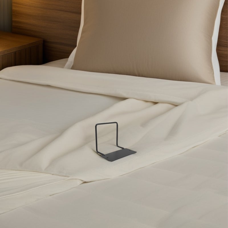 2pcs Mattress Slide : 10cm Height Iron Anti Bed Sliding Holder - Bed Frame Retainer - No Drilling Required Black - Image 5