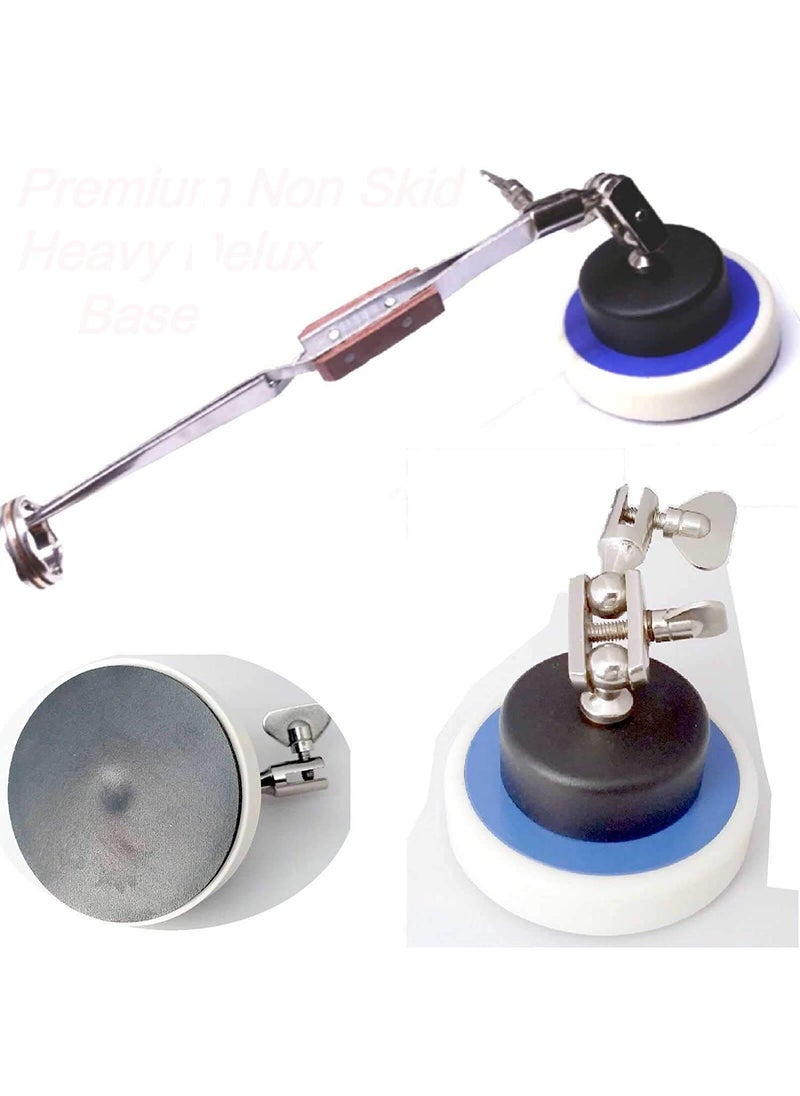 Oscar OSCAR Heavy Third Hand Base w Tweezer Jewelry Soldering Welding Stand Electronics Hobby Silver Color Metal  - Image 1