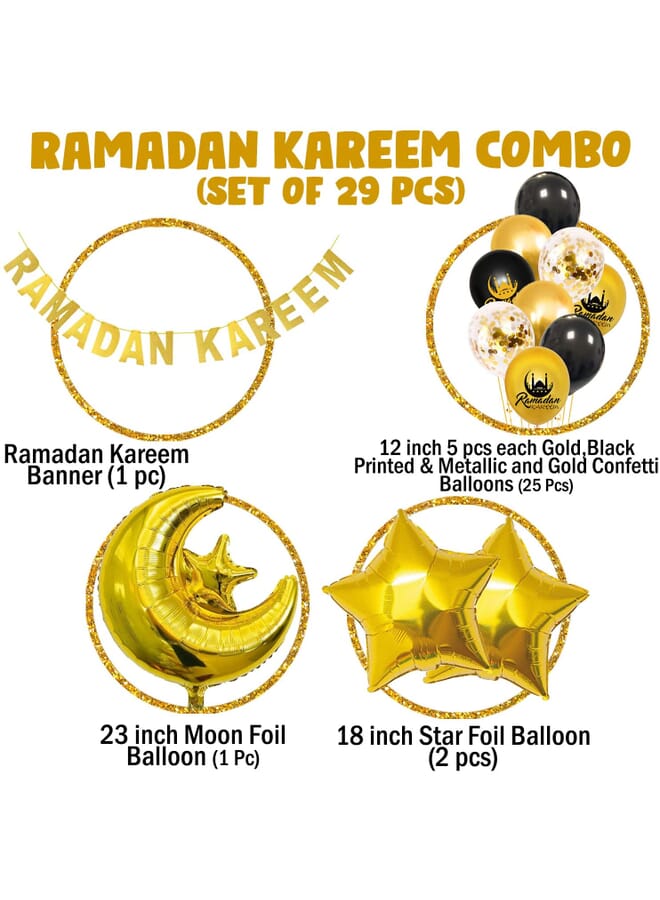 Party Time Ramadan Party Supplies29 Pieces For Ramadan Kareem Decoration - Image 2