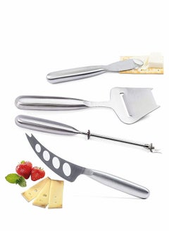 Excefore Cheese Knife Set with Handle Steel Stainless Include Cheese Wire Cutter, Cheese Spreader, Cheese Slicer and 4 Holes Cheese Knife…  - Image 1