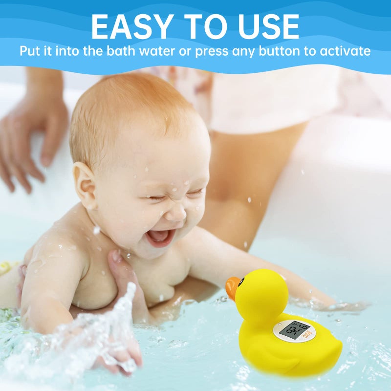 B.H B&H Duck Baby Bath Thermometer, Digtal Tub Thermometer for Accurately Measuring Baby's Water Temperature, BPA Free, Toddlers Safety Floating Toy - Image 5