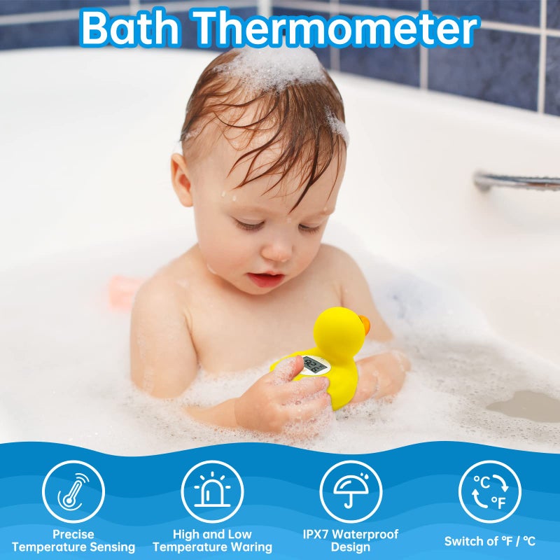 B.H B&H Duck Baby Bath Thermometer, Digtal Tub Thermometer for Accurately Measuring Baby's Water Temperature, BPA Free, Toddlers Safety Floating Toy - Image 3