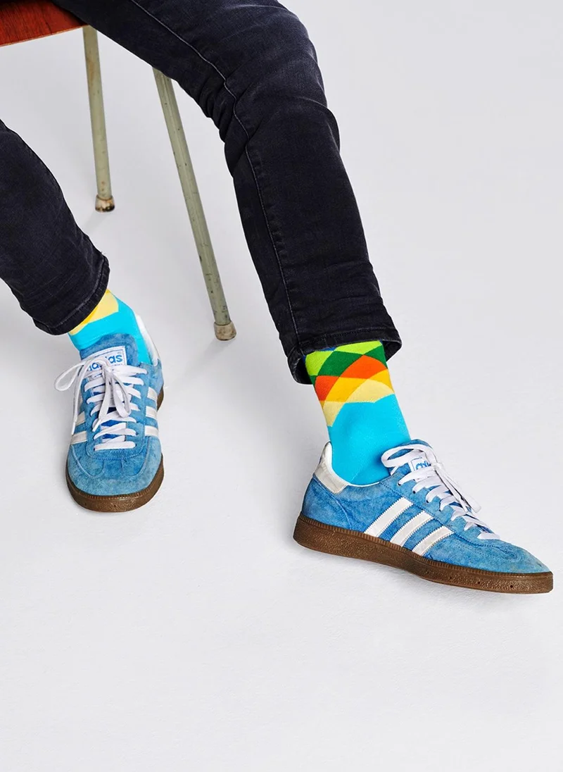 Happy Socks FADED DIAMOND SOCK Multicolour