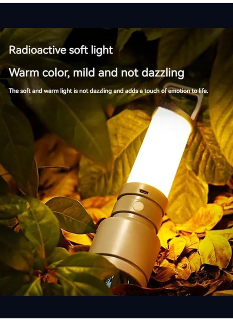 Yuwell Led Flashlight USB Rechargeable Torch Light Hanging Camping Lantern With Side Lamp Waterproof Outdoor Portable Light Flash Light Ideal for Camping Trekking And Outdoor Activities 4 Lighting Modes  - Image 2