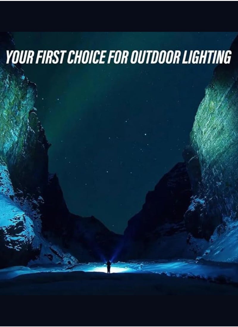 Yuwell Led Flashlight USB Rechargeable Torch Light Hanging Camping Lantern With Side Lamp Waterproof Outdoor Portable Light Flash Light Ideal for Camping Trekking And Outdoor Activities 4 Lighting Modes  - Image 5