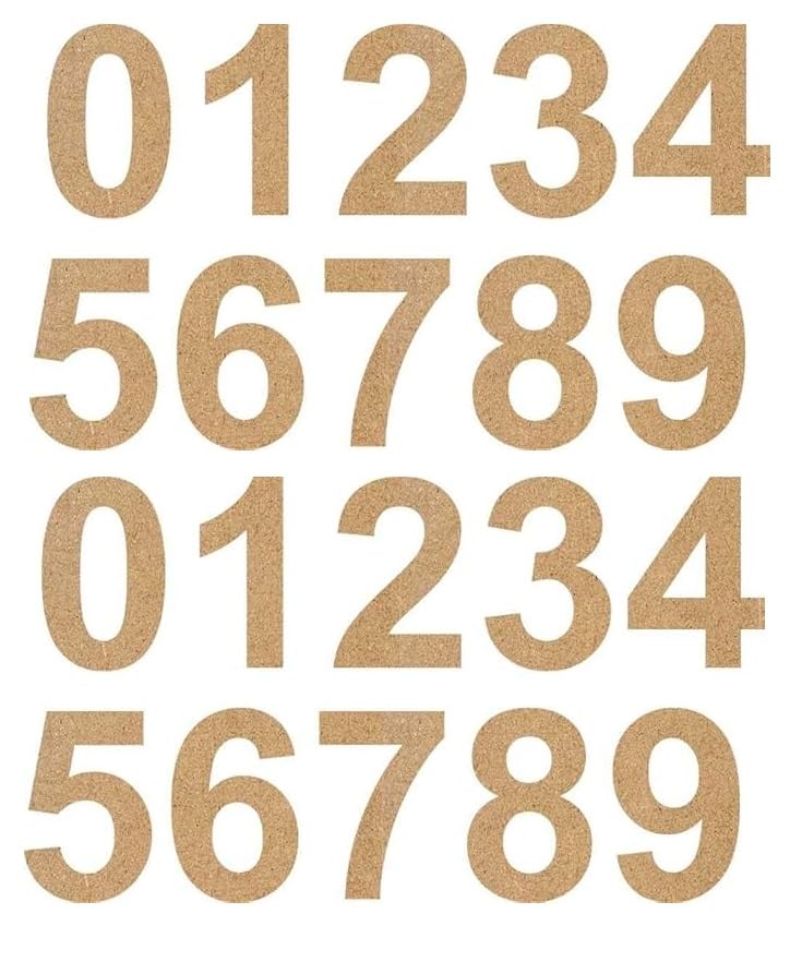 ChoiceHub Gifts ChoiceHub Gifts MDF Wooden Cutout Numbers 09 Set of 20 Pieces Unfinished Wood Craft Numbers for DIY Projects Home Decor and Kids Learning Activities 2 inches 