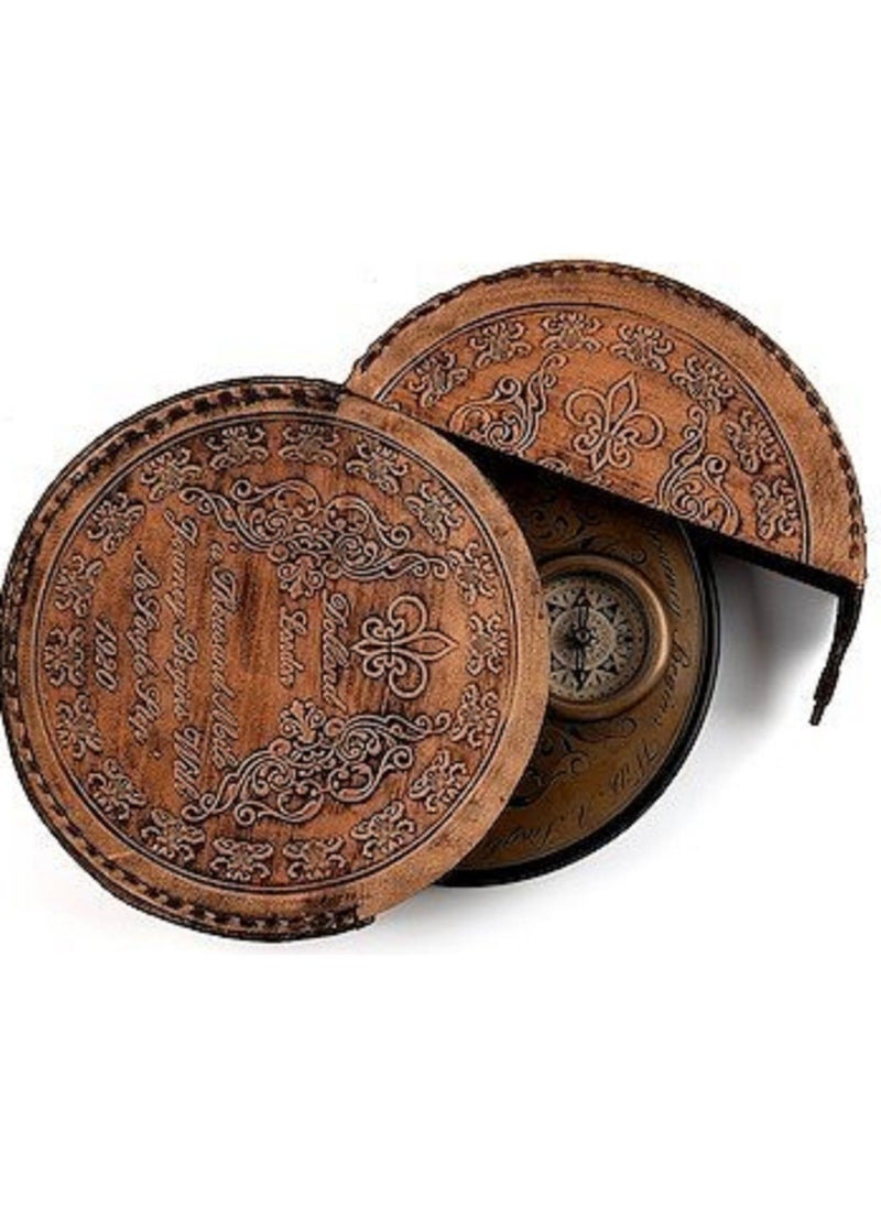 Hediye Sandalı - Gift Boat Bronze Sundial and Compass - Image 1