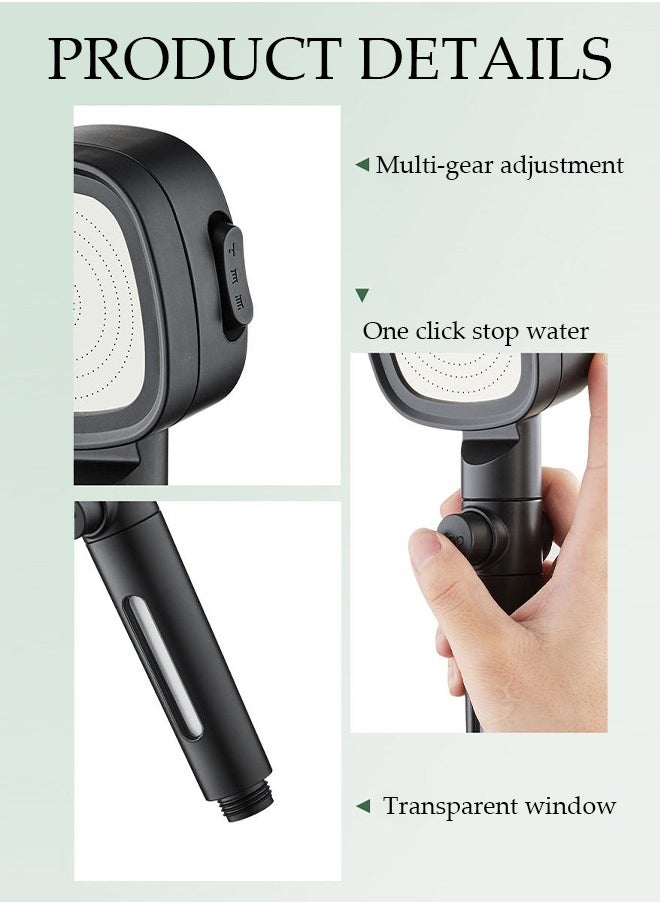 DUNISO Filtered Shower Head with Handheld, High Pressure Water Flow and Multiple Spray Modes Shower Head with Filter, Power Wash for Hard Water, Showerhead with ON/OFF Switch for Pets Bath  - Image 4